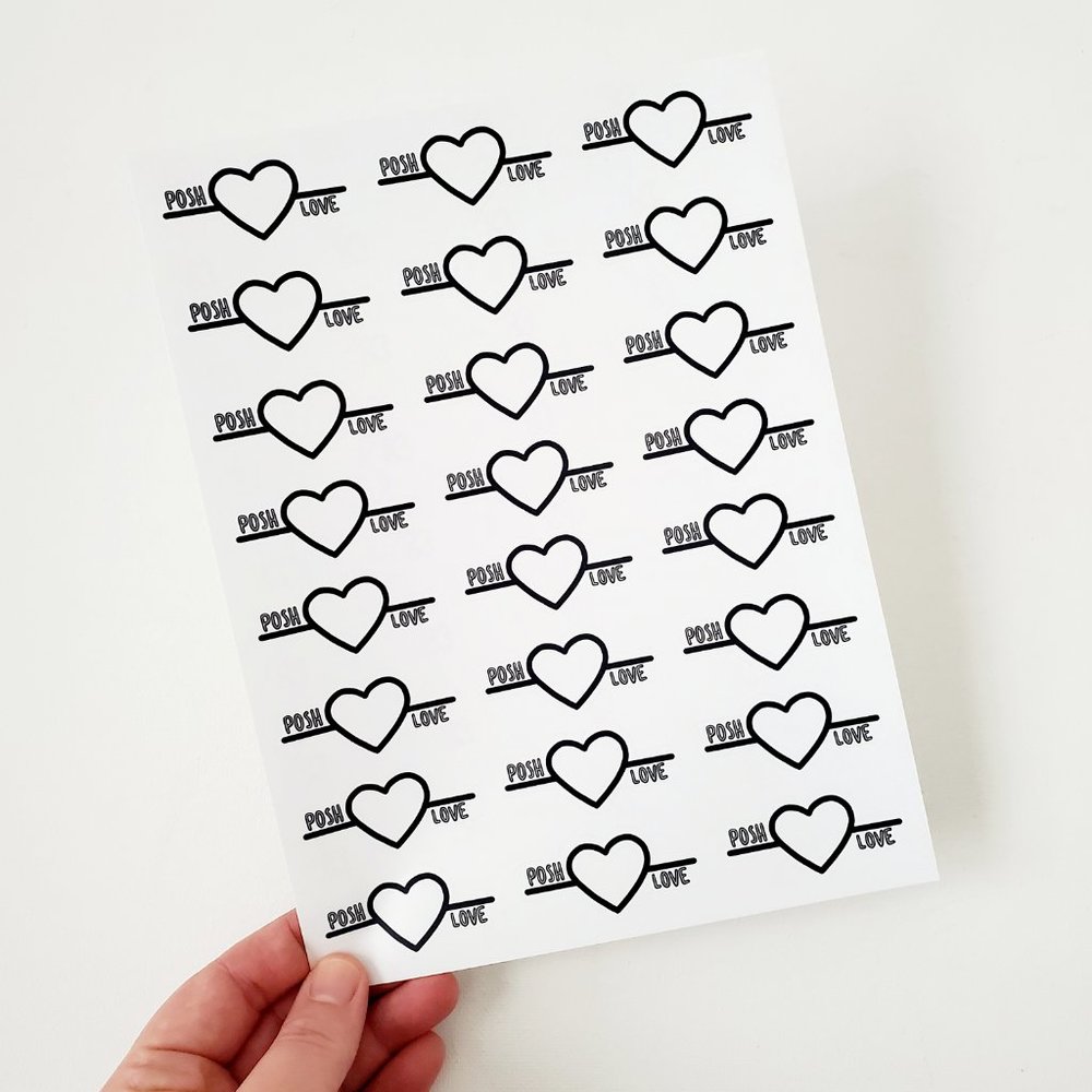 LB033 Posh Love Poshmark Stickers  [Price Firm] - Picture 4 of 8